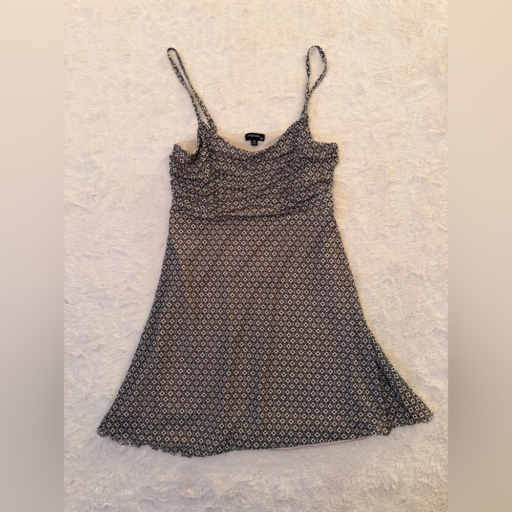 Originality Y2K Geometric Ruched Mini Dress Size M - Made in USA
